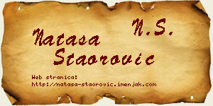 Nataša Staorović vizit kartica